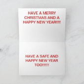 Snowy Fence Line Christmas KAART (Binnen)