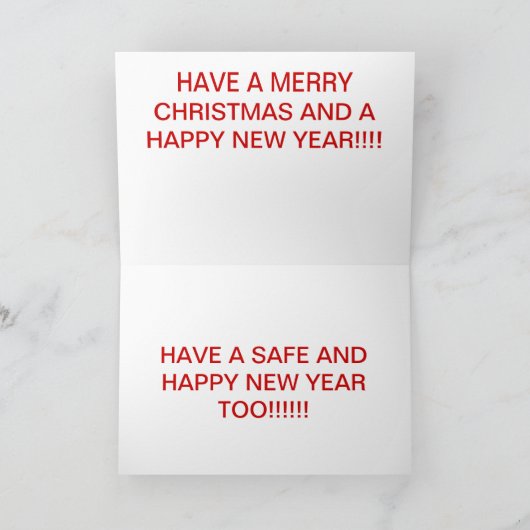 Snowy Fence Line Christmas KAART (Binnen)