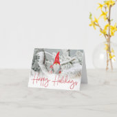 Snowy Festive Schattigeste Prettige feestdagen Gno Kaart (Gele Bloem)