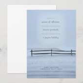 Snowy Field Business Holiday Kaart (Voorkant / Achterkant)