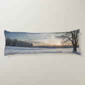 Snowy Field Design Long Pillow Lichaamskussen (Achterkant)