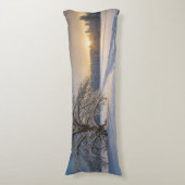 Snowy Field Design Long Pillow Lichaamskussen (Voorkant Verticaal)