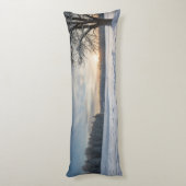 Snowy Field Design Long Pillow Lichaamskussen (Achterkant (Verticaal))