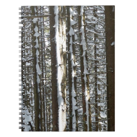 Snowy Fir Tree Notitieboek (Voorkant)