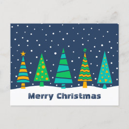 Snowy Fir Trees Briefkaart