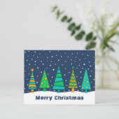 Snowy Fir Trees Briefkaart (Staand voorkant)