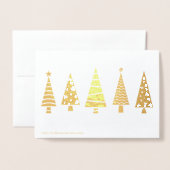 Snowy Fir Trees Folie Christmas Kaart (Met envelop)
