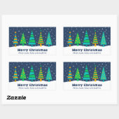 Snowy Fir Trees Grote Kerst stickers (Vel)