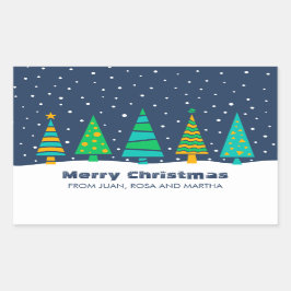 Snowy Fir Trees Grote Kerst stickers