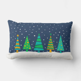 Snowy Fir Trees Pillow Kussen