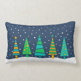 Snowy Fir Trees Pillow Kussen