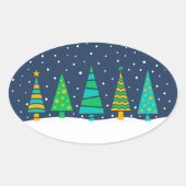 Snowy Fir Trees Stickers (Voorkant)