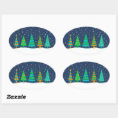 Snowy Fir Trees Stickers (Vel)