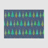 Snowy Fir Trees Tissue Paper Tissuepapier (Voorkant)