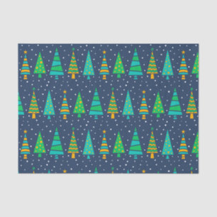 Snowy Fir Trees Tissue Paper Tissuepapier