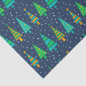 Snowy Fir Trees Tissue Paper Tissuepapier (Detail)