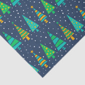 Snowy Fir Trees Tissue Paper Tissuepapier (Detail)