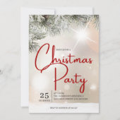 Snowy Fir Twigs Kerstuitnodiging Kaart (Voorkant)