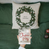 Snowy Fir Twigs Kerstuitnodiging Kaart