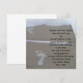 Snowy Footprint Wedding Kaart (Voorkant / Achterkant)