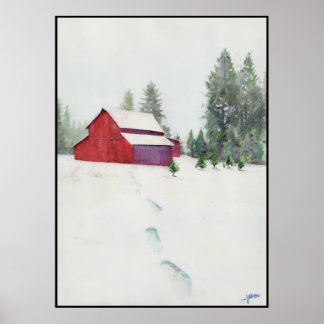 "Snowy Footstep" Poster