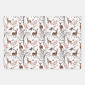 Snowy Forest Animals Holiday Inpakpapier Vel (Voorkant 3)