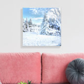 Snowy Forest Canvas Afdruk (Insitu (Woonkamer))
