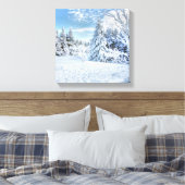 Snowy Forest Canvas Afdruk (Insitu (Slaapkamer))