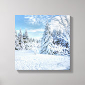 Snowy Forest Canvas Afdruk (Voorkant)
