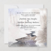 Snowy Forest - Herfst-Winter Wedding Kaart (Achterkant)