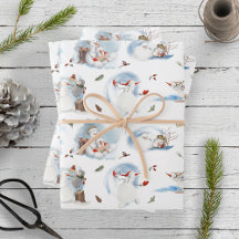 Snowy Forest Kerstmis Gnomes Pattern