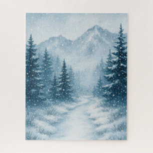 Snowy Forest Kerstpuzzel Legpuzzel