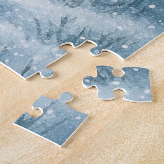 Snowy Forest Kerstpuzzel Legpuzzel (Zijkant)