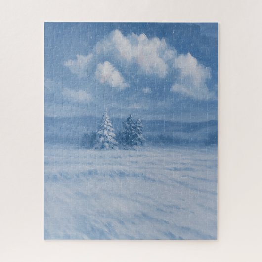 Snowy Forest Kerstpuzzel Legpuzzel (Verticaal)