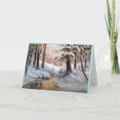 Snowy Forest Landscape, Walter Moras Kaart (Voorkant)