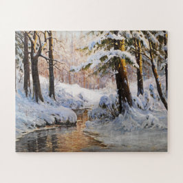 Snowy Forest Landscape, Walter Moras Legpuzzel