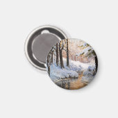 Snowy Forest Landscape, Walter Moras Magneet (Voorkant / Achterkant)