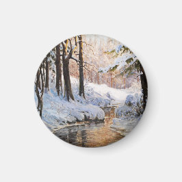 Snowy Forest Landscape, Walter Moras Magneet