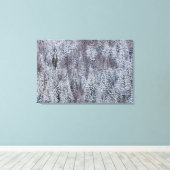 Snowy Forest, Mt. Rainier National Park Canvas Afdruk (Insitu (Houten vloer))