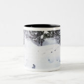 Snowy Forest Mug Tweekleurige Koffiemok (Center)