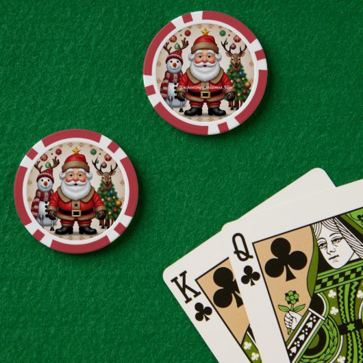 "Snowy Forest" Poker Chips (Pokertafel (Dubbel))