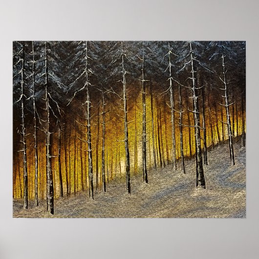 Snowy Forest Poster (Voorkant)