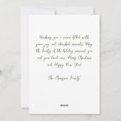 Snowy Forest Reindeer Unieke Kerst Kaart (Achterkant)