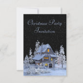 Snowy Forest Scenery Kerstfeest Kaart (Voorkant)