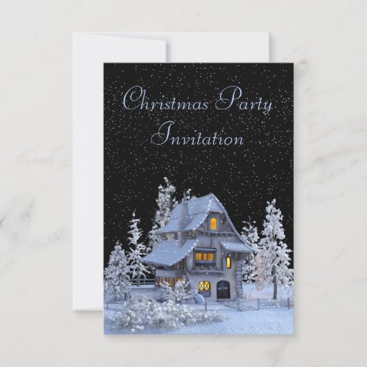 Snowy Forest Scenery Kerstfeest Kaart (Voorkant)