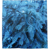 Snowy Forest Spruce Branches Douchegordijn (Voorkant)