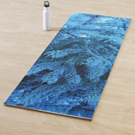 Snowy Forest Spruce Branches Yogamat