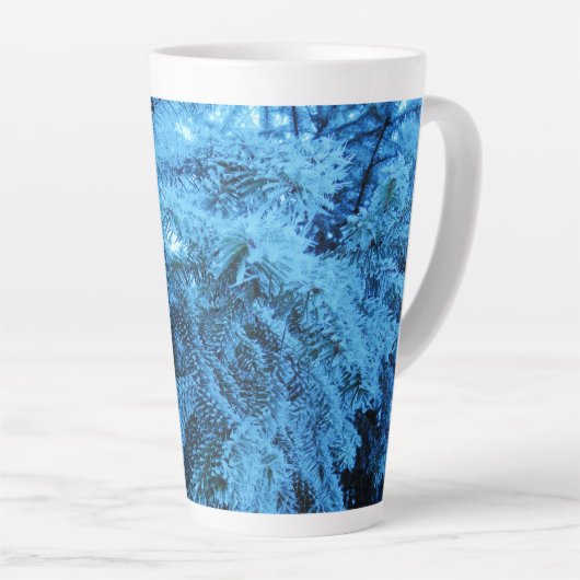 Snowy Forest Spruce Latte Mok (Rechterhoek)