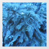 Snowy Forest Spruce Raamsticker (Vel)