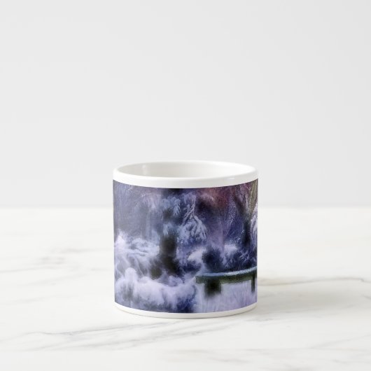 Snowy Forest Winter Wonderland Espresso Kop (Voorkant)